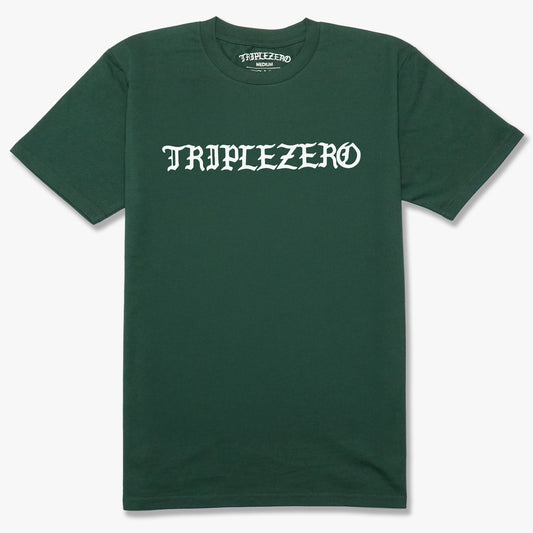 pine green tshirt with a white print